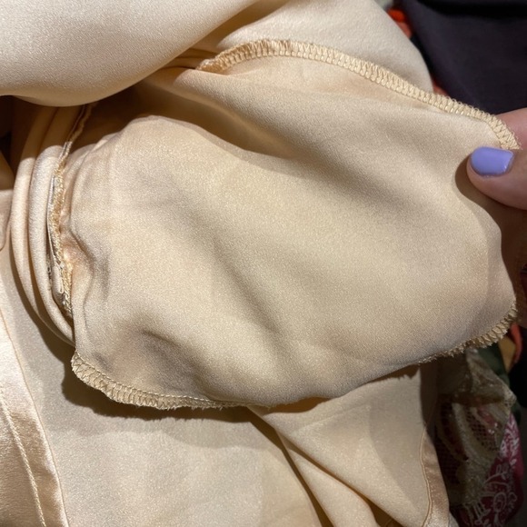 NBD Women Revolve Give It Up Lace Fit & Flare Dress V Neck Cream Beige Medium - Picture 11 of 13